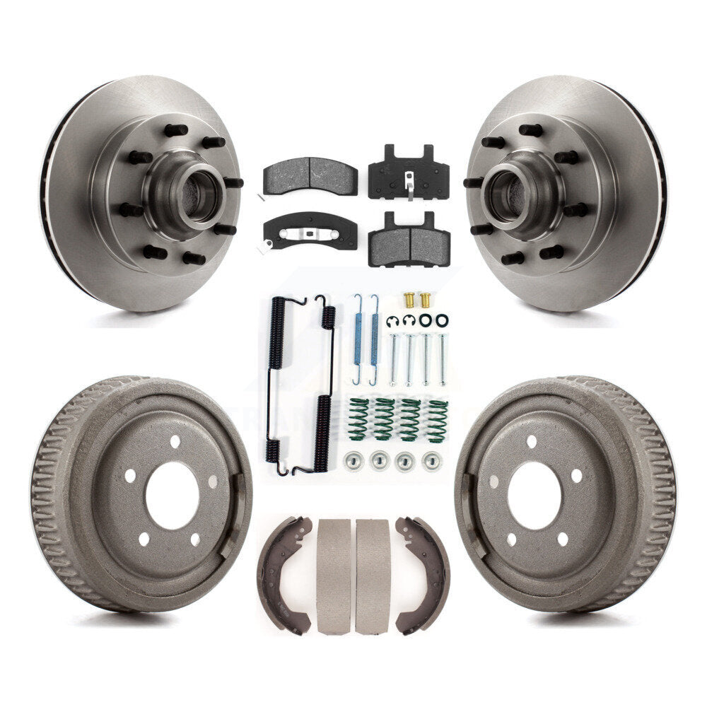 [Avant + Arrière] Kit de Disque et plaquette (semi-métallique) de frein pour 1995-1997 GMC Yukon RWD avec DIESEL engine avec 10" Diameter K8S-102184