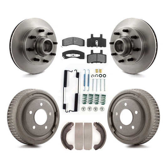 [Avant + Arrière] Kit de Disque et plaquette (semi-métallique) de frein pour 1995-1997 GMC Yukon RWD avec DIESEL engine avec 10" Diameter K8S-102184