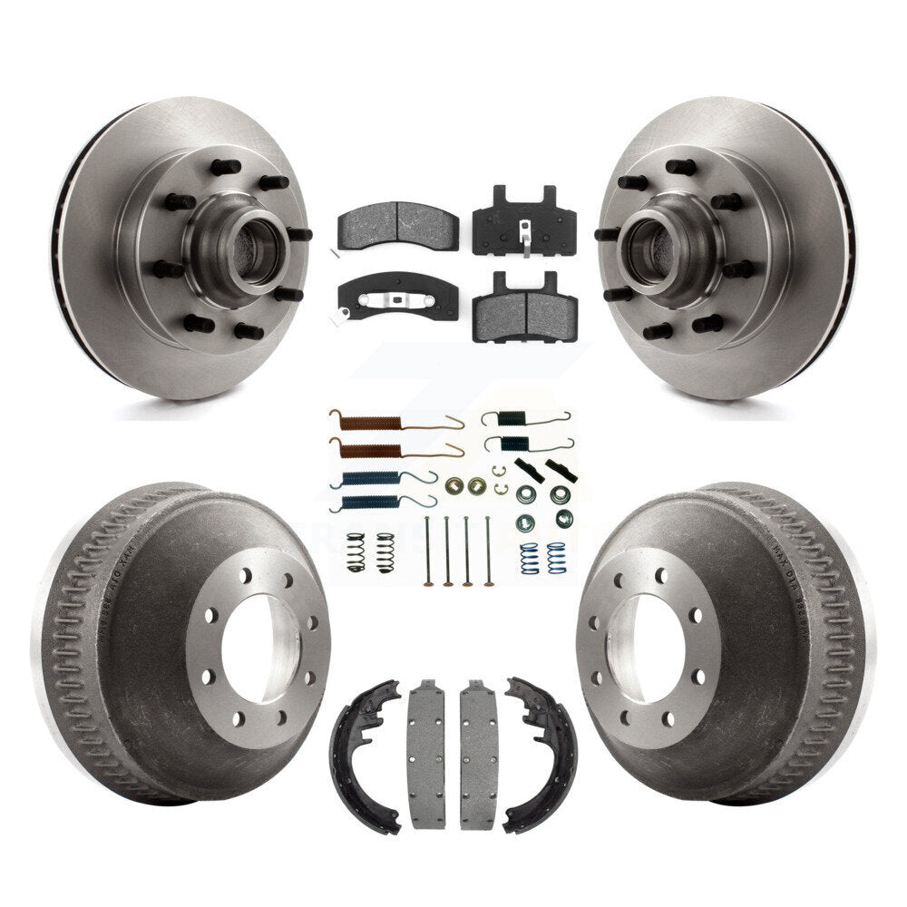 [Avant + Arrière] Kit de Disque et plaquette (semi-métallique) de frein pour 1998-1999 Chevrolet C1500 Suburban DIESEL engine avec 13" Diameter K8S-102185