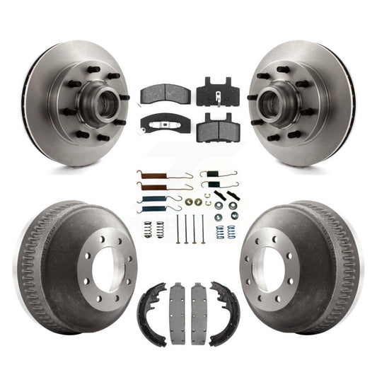 [Avant + Arrière] Kit de Disque et plaquette (semi-métallique) de frein pour 1998-1999 Chevrolet C1500 Suburban DIESEL engine avec 13" Diameter K8S-102185