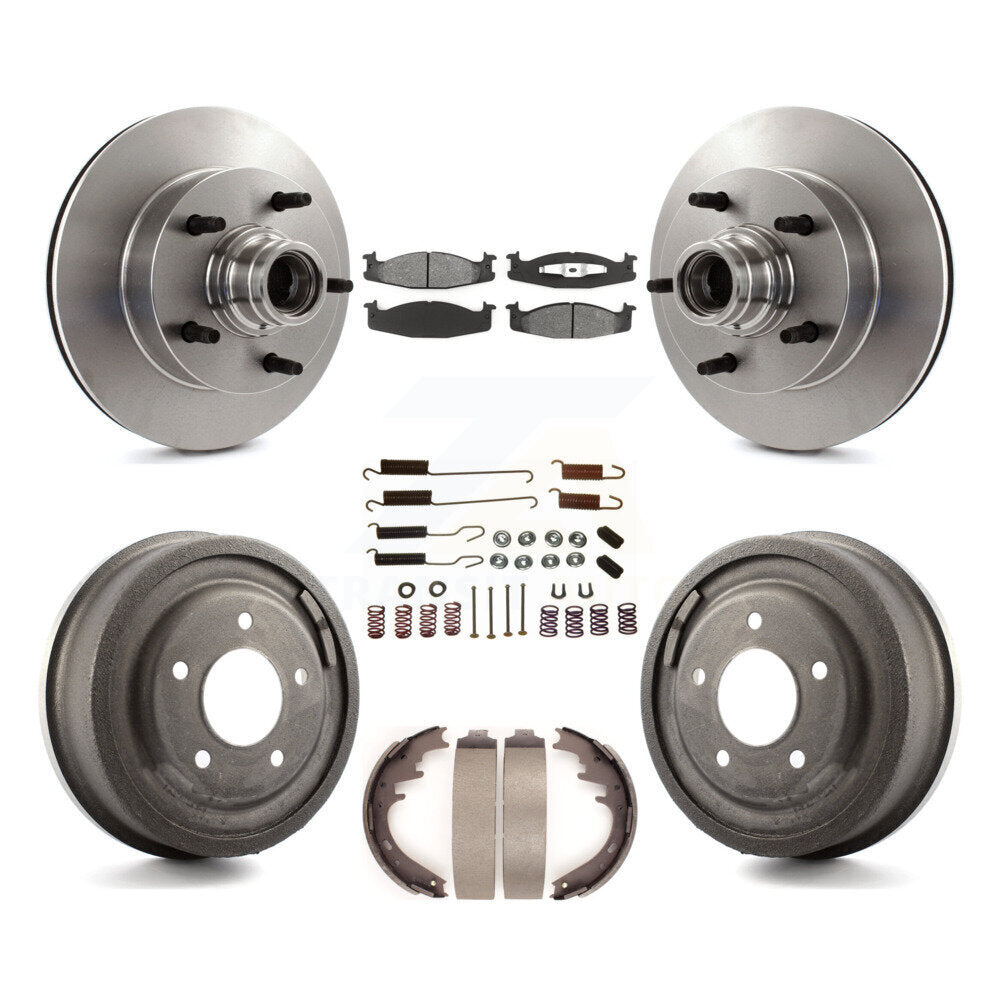 [Avant + Arrière] Kit de Disque et plaquette (semi-métallique) de frein pour 1997-1999 Ford E-150 Econoline 2-Wheel ABS K8S-102191