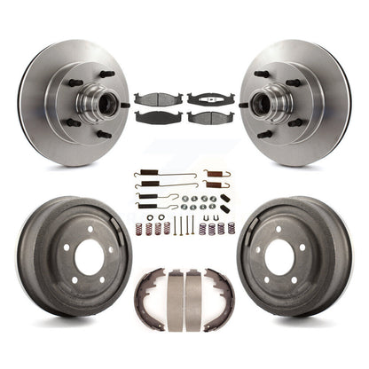 [Avant + Arrière] Kit de Disque et plaquette (semi-métallique) de frein pour 1997-1999 Ford E-150 Econoline 2-Wheel ABS K8S-102191