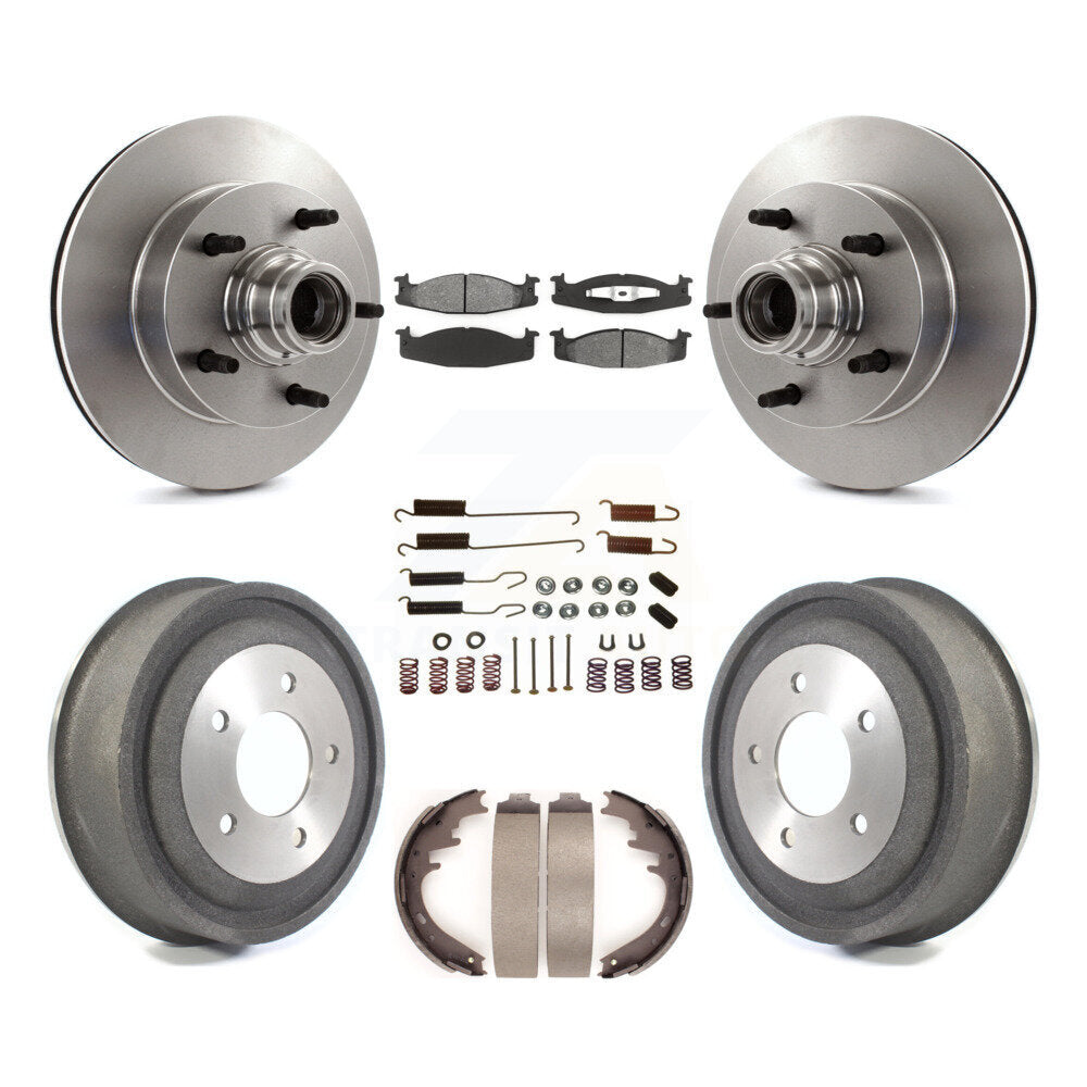 [Avant + Arrière] Kit de Disque et plaquette (semi-métallique) de frein pour 2000-2001 Ford E-150 Econoline 2-Wheel ABS K8S-102192
