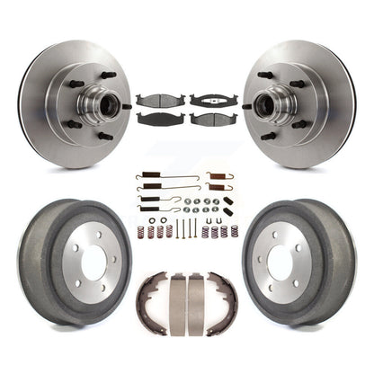 [Avant + Arrière] Kit de Disque et plaquette (semi-métallique) de frein pour 2000-2001 Ford E-150 Econoline 2-Wheel ABS K8S-102192
