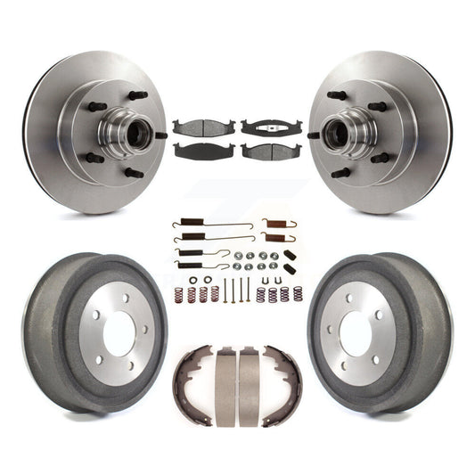 [Avant + Arrière] Kit de Disque et plaquette (semi-métallique) de frein pour 2000-2001 Ford E-150 Econoline 2-Wheel ABS K8S-102192