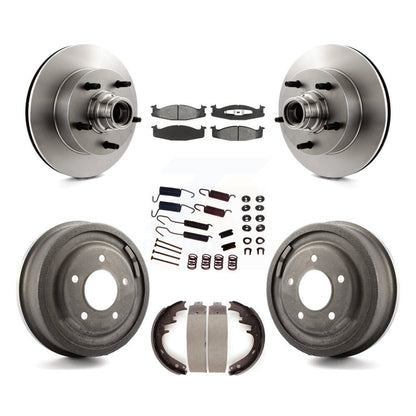[Avant + Arrière] Kit de Disque et plaquette (semi-métallique) de frein pour Ford E-150 Econoline Club Wagon K8S-102193
