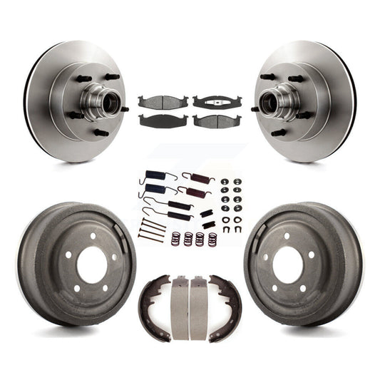 [Avant + Arrière] Kit de Disque et plaquette (semi-métallique) de frein pour Ford E-150 Econoline Club Wagon K8S-102193
