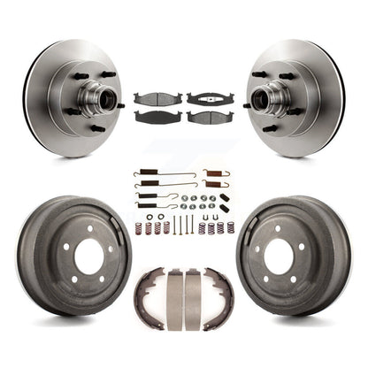 [Avant + Arrière] Kit de Disque et plaquette (semi-métallique) de frein pour 1997-1999 Ford E-150 Econoline Club Wagon K8S-102194