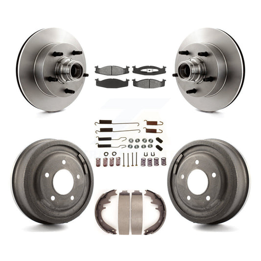 [Avant + Arrière] Kit de Disque et plaquette (semi-métallique) de frein pour 1997-1999 Ford E-150 Econoline Club Wagon K8S-102194
