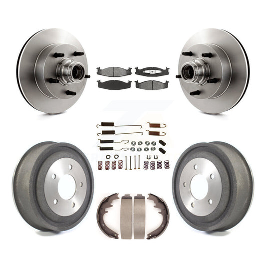 [Avant + Arrière] Kit de Disque et plaquette (semi-métallique) de frein pour Ford E-150 Econoline Club Wagon K8S-102195