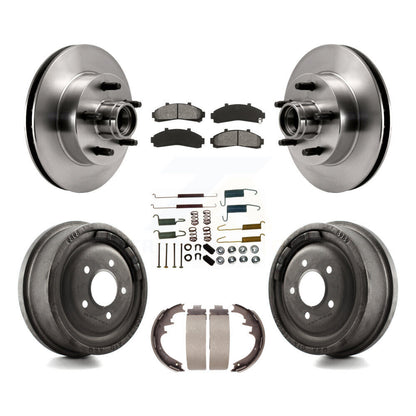 [Avant + Arrière] Kit de Disque et plaquette (semi-métallique) de frein pour Ford Ranger Mazda B2500 B3000 B4000 avec 10" Diameter K8S-102198