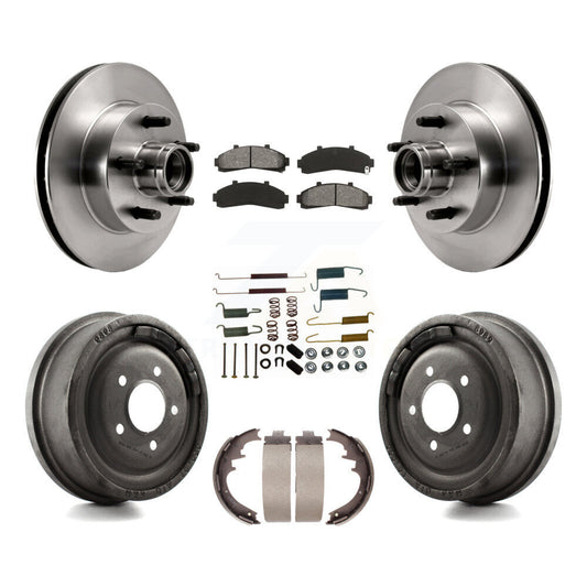 [Avant + Arrière] Kit de Disque et plaquette (semi-métallique) de frein pour Ford Ranger Mazda B2500 B3000 B4000 avec 10" Diameter K8S-102198