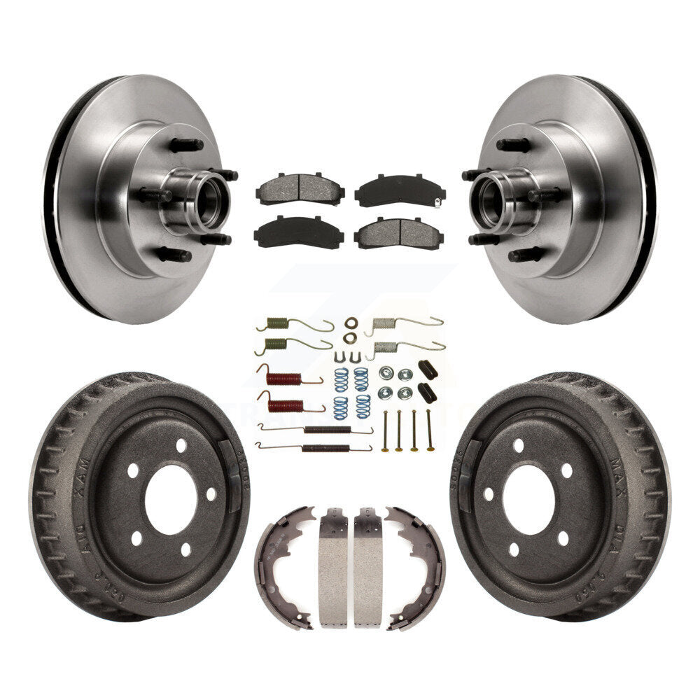 [Avant + Arrière] Kit de Disque et plaquette (semi-métallique) de frein pour Ford Ranger Mazda B2500 B3000 B4000 avec 9" Diameter K8S-102199
