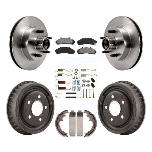 [Avant + Arrière] Kit de Disque et plaquette (semi-métallique) de frein pour Ford Ranger Mazda B2500 B3000 B4000 avec 9" Diameter K8S-102199
