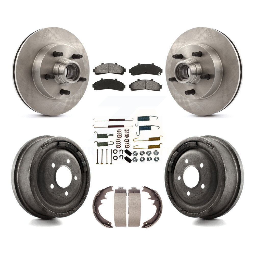 [Avant + Arrière] Kit de Disque et plaquette (semi-métallique) de frein pour 1998-1999 Mazda B4000 RWD avec 4-Wheel ABS avec 10" Diameter K8S-102204