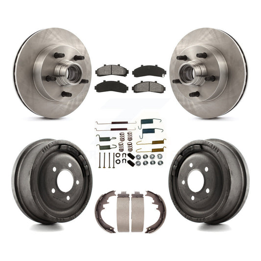 [Avant + Arrière] Kit de Disque et plaquette (semi-métallique) de frein pour 1998-1999 Mazda B4000 RWD avec 4-Wheel ABS avec 10" Diameter K8S-102204