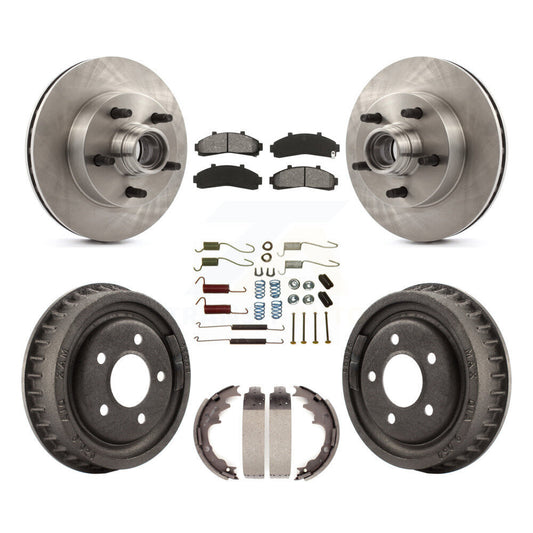 [Avant + Arrière] Kit de Disque et plaquette (semi-métallique) de frein pour 1998-1999 Mazda B4000 RWD avec 4-Wheel ABS avec 9" Diameter K8S-102205