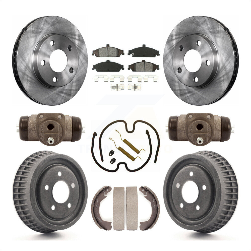 [Avant + Arrière] Kit de Disque et plaquette (semi-métallique) de frein pour Chevrolet Pontiac Grand Am Malibu Classic Oldsmobile Alero Cutlass K8S-102214 par Transit Auto