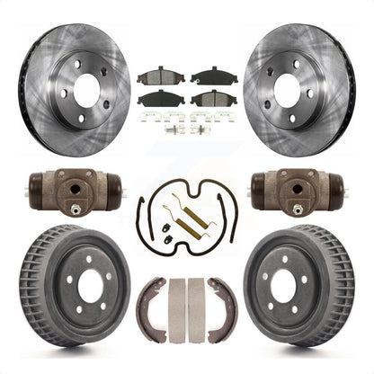 [Avant + Arrière] Kit de Disque et plaquette (semi-métallique) de frein pour Chevrolet Pontiac Grand Am Malibu Classic Oldsmobile Alero Cutlass K8S-102214 par Transit Auto