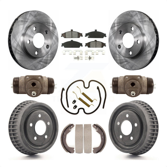 [Avant + Arrière] Kit de Disque et plaquette (semi-métallique) de frein pour Chevrolet Pontiac Grand Am Malibu Classic Oldsmobile Alero Cutlass K8S-102214 par Transit Auto