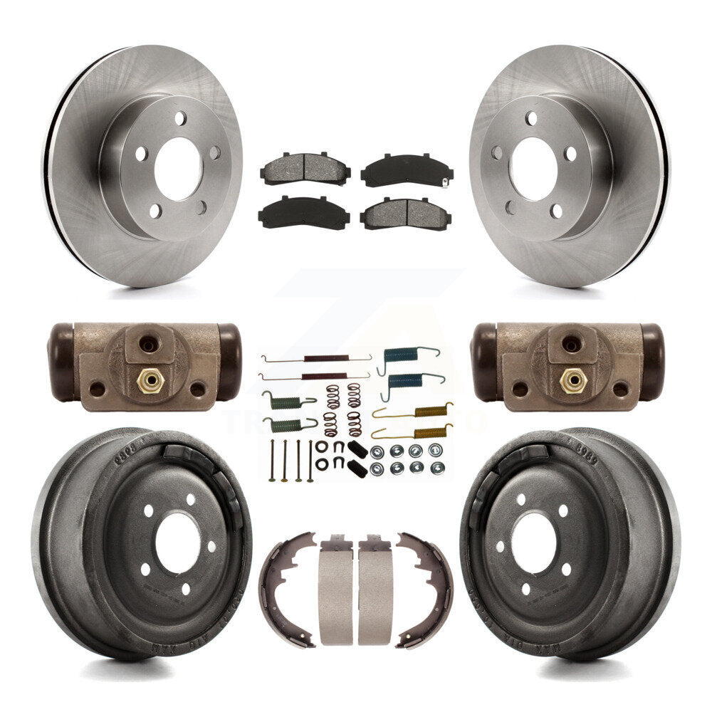 [Avant + Arrière] Kit de Disque et plaquette (semi-métallique) de frein pour Ford Ranger Mazda B3000 B4000 avec 10" Diameter 4WD K8S-102221