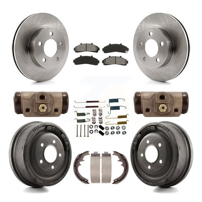 [Avant + Arrière] Kit de Disque et plaquette (semi-métallique) de frein pour Ford Ranger Mazda B3000 B4000 avec 10" Diameter 4WD K8S-102221