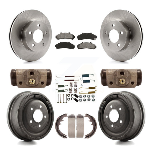 [Avant + Arrière] Kit de Disque et plaquette (semi-métallique) de frein pour Ford Ranger Mazda B3000 B4000 avec 10" Diameter 4WD K8S-102221