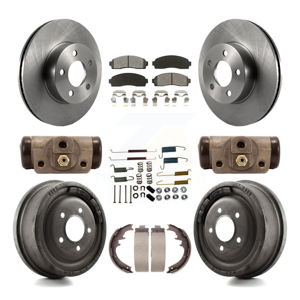 [Avant + Arrière] Kit de Disque et plaquette (semi-métallique) de frein pour Ford Ranger Mazda B4000 avec 10" Diameter K8S-102222