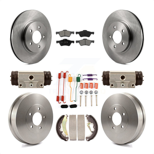 [Avant + Arrière] Kit de Disque et plaquette (semi-métallique) de frein pour Ford Escape Mercury Mariner Mazda Tribute K8S-102223 par Transit Auto