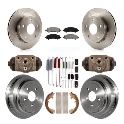 [Avant + Arrière] Kit de Disque et plaquette (semi-métallique) de frein pour Dakota Dodge Ram Mitsubishi Raider K8S-102235
