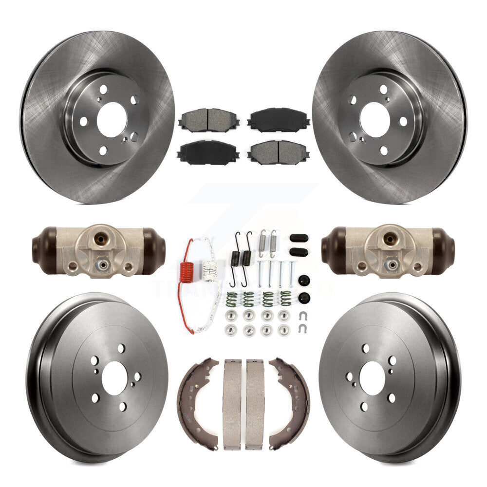 [Avant + Arrière] Kit de Disque et plaquette (semi-métallique) de frein pour 2009-2013 Toyota Corolla K8S-102248