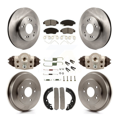 [Avant + Arrière] Kit de Disque et plaquette (semi-métallique) de frein pour Honda Civic K8S-102249