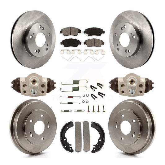 [Avant + Arrière] Kit de Disque et plaquette (semi-métallique) de frein pour Honda Civic K8S-102249