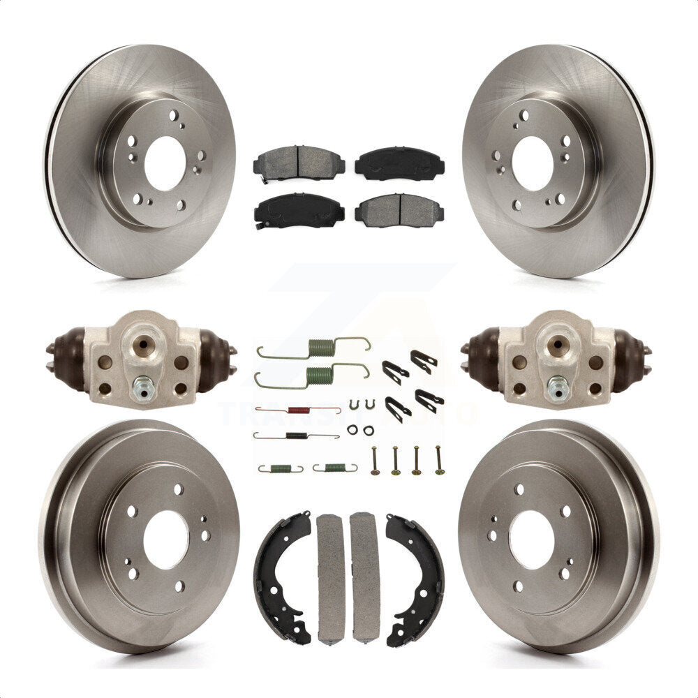 [Avant + Arrière] Kit de Disque et plaquette (semi-métallique) de frein pour 2013 Honda Civic Natural Gas K8S-102250 par Transit Auto