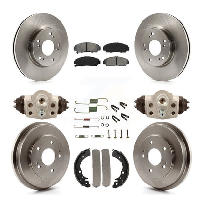 [Avant + Arrière] Kit de Disque et plaquette (semi-métallique) de frein pour 2013 Honda Civic Natural Gas K8S-102250 par Transit Auto