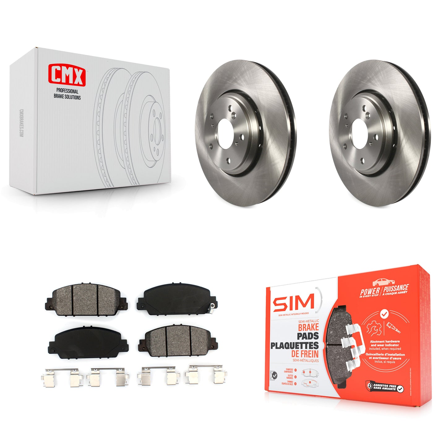 [Avant] Kit de Disque et plaquette (semi-métallique) de frein pour 2017 Honda Accord Hybrid EX-L Touring K8S-102272