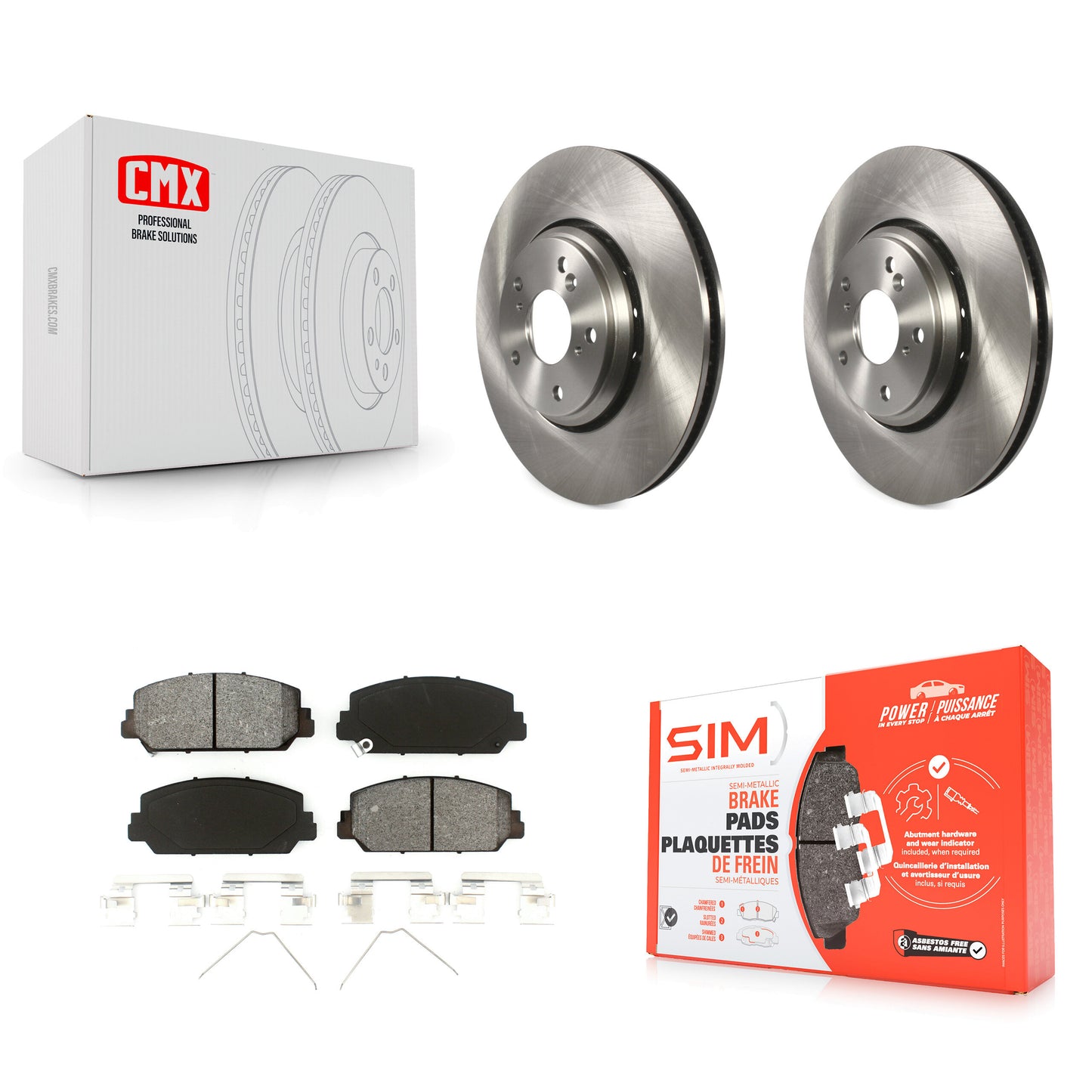 [Avant] Kit de Disque et plaquette (semi-métallique) de frein pour Honda Civic Accord Acura ILX K8S-102273