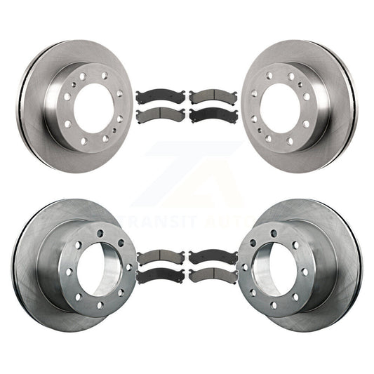 [Avant + Arrière] Kit de Disque et plaquette (semi-métallique) de frein pour Chevrolet Silverado 3500 HD GMC Sierra Classic K8S-102275
