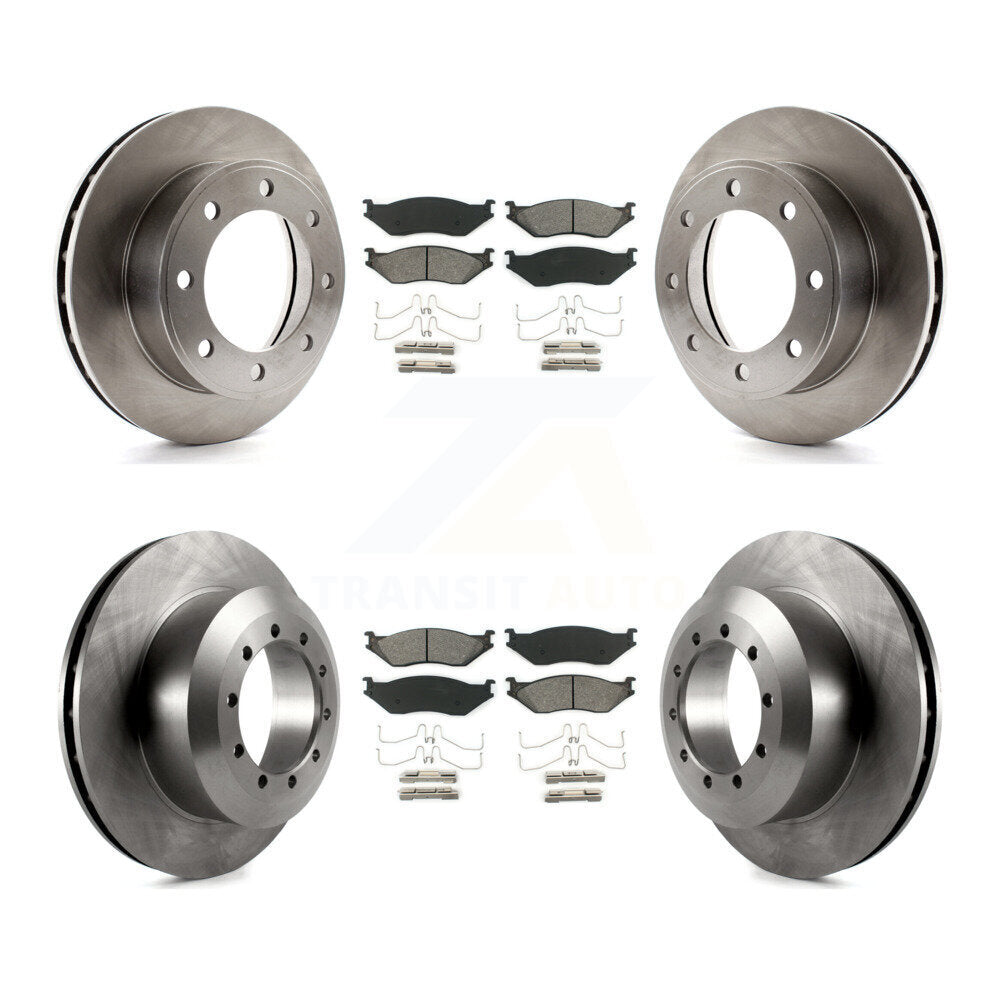 [Avant + Arrière] Kit de Disque et plaquette (semi-métallique) de frein pour 1999 Ford F-450 Super Duty F-550 avec 13.03" Diameter Rotor To 03/22/99 K8S-102278