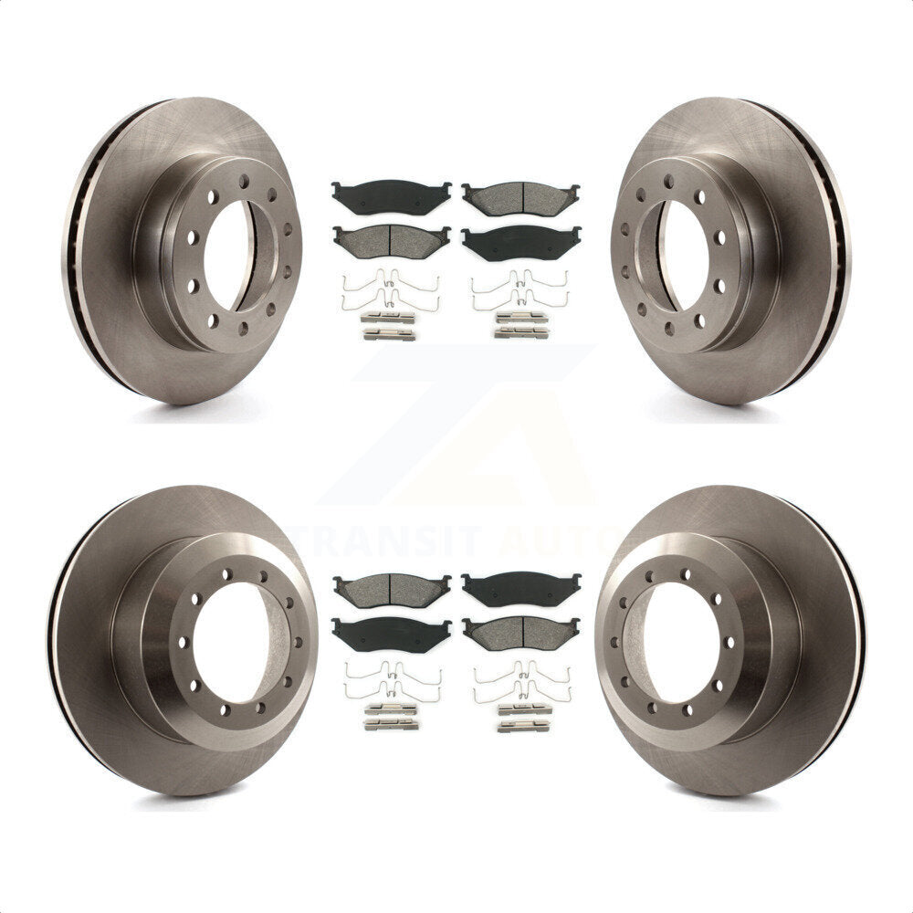 [Avant + Arrière] Kit de Disque et plaquette (semi-métallique) de frein pour Ford F-450 Super Duty F-550 International CF500 CF600 K8S-102282 par Transit Auto