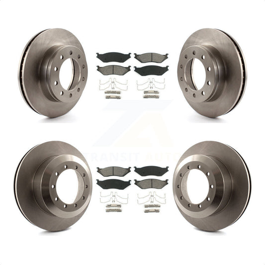 [Avant + Arrière] Kit de Disque et plaquette (semi-métallique) de frein pour Ford F-450 Super Duty F-550 International CF500 CF600 K8S-102282 par Transit Auto