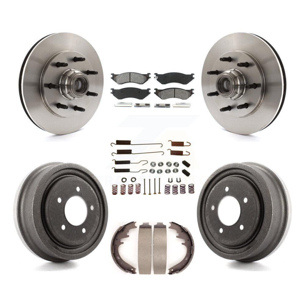 [Avant + Arrière] Kit de Disque et plaquette (semi-métallique) de frein pour 1999 Ford F-150 RWD avec 7 Lug Wheels K8S-102287