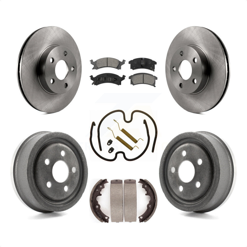 [Avant + Arrière] Kit de Disque et plaquette (semi-métallique) de frein pour 1996-1998 Pontiac Sunfire Except Vehicles Built USA Market K8S-102292 par Transit Auto