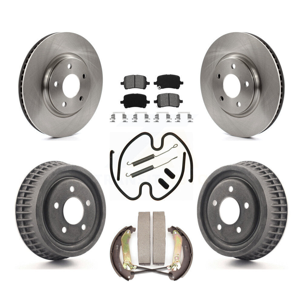 [Avant + Arrière] Kit de Disque et plaquette (semi-métallique) de frein pour 2004 Chevrolet Malibu rear brakes avec 296mm Diameter Rotor K8S-102299