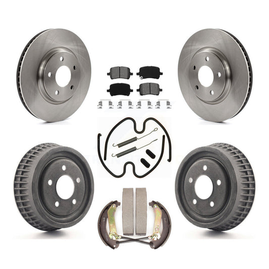 [Avant + Arrière] Kit de Disque et plaquette (semi-métallique) de frein pour 2004 Chevrolet Malibu rear brakes avec 296mm Diameter Rotor K8S-102299