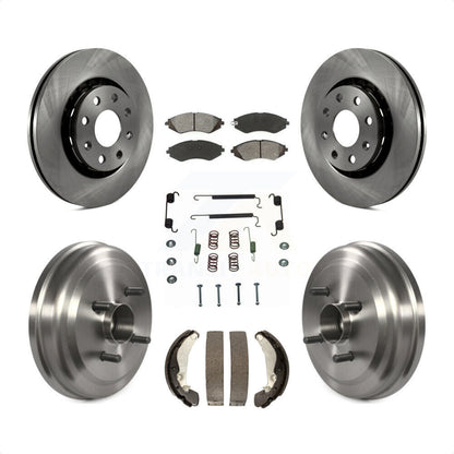[Avant + Arrière] Kit de Disque et plaquette (semi-métallique) de frein pour Chevrolet Aveo Aveo5 Pontiac G3 Wave Wave5 avec Hub Assembly K8S-102302 par Transit Auto