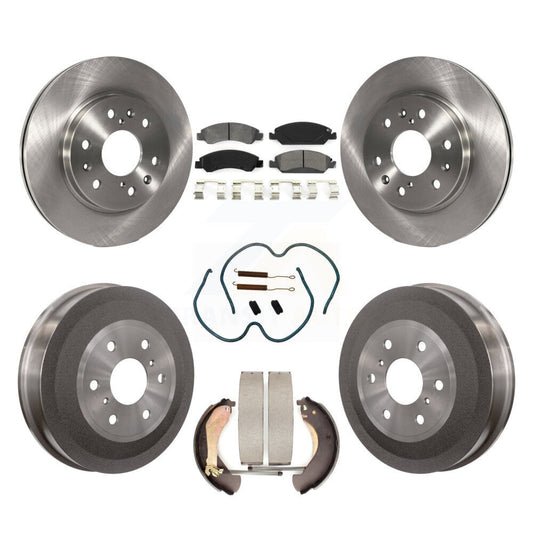 [Avant + Arrière] Kit de Disque et plaquette (semi-métallique) de frein pour 2009 Chevrolet Silverado 1500 GMC Sierra Except Vehicles Using Hold Down Pins K8S-102307