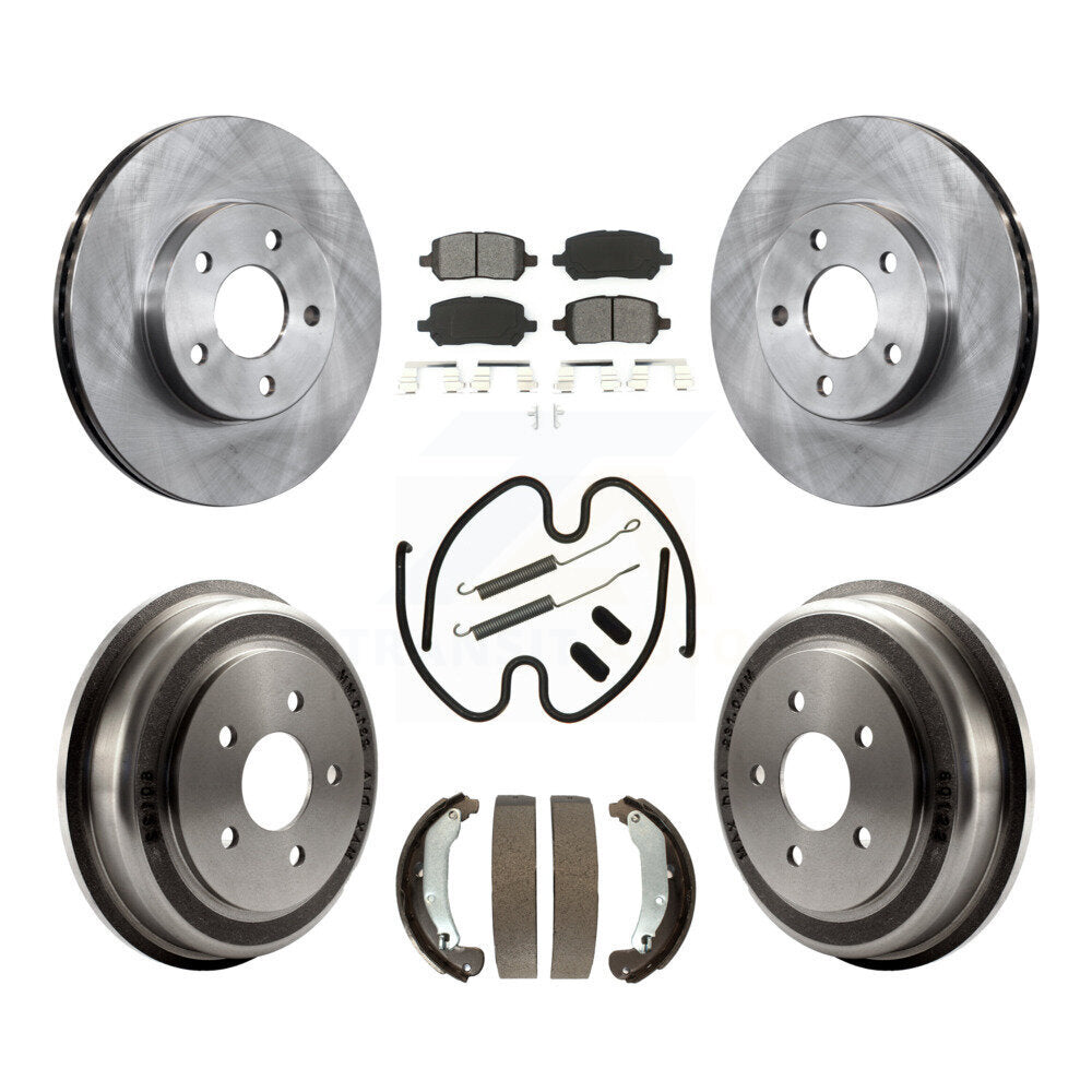 [Avant + Arrière] Kit de Disque et plaquette (semi-métallique) de frein pour 2007 Chevrolet Cobalt LT LTZ LS avec 5 Lug Wheels K8S-102309