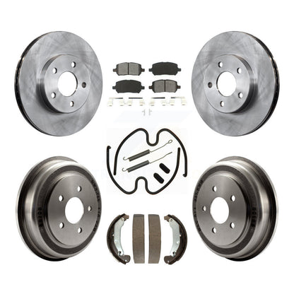 [Avant + Arrière] Kit de Disque et plaquette (semi-métallique) de frein pour 2007 Chevrolet Cobalt LT LTZ LS avec 5 Lug Wheels K8S-102309