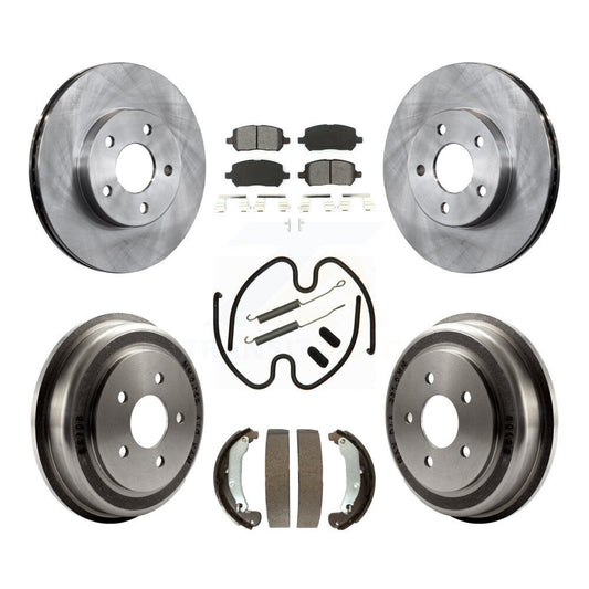 [Avant + Arrière] Kit de Disque et plaquette (semi-métallique) de frein pour 2007 Chevrolet Cobalt LT LTZ LS avec 5 Lug Wheels K8S-102309